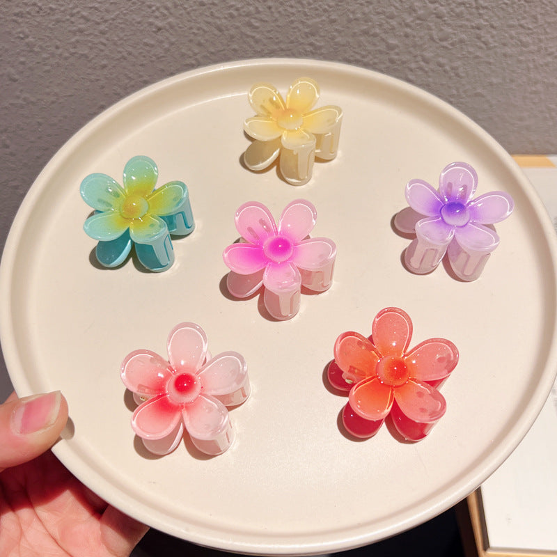 Wholesale Colorful Acrylic Egg Flower Women's Head DIY Shark Clip Hairpin Jewelry
